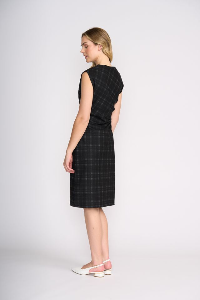 FOIL Under Wraps Shadow Check Dress