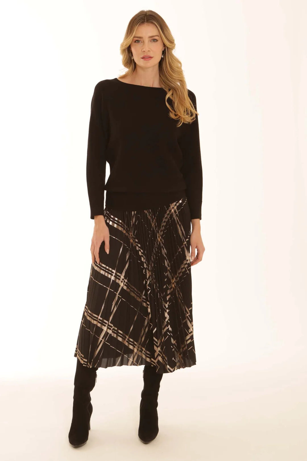 Pomodoro Foil Pleat Skirt