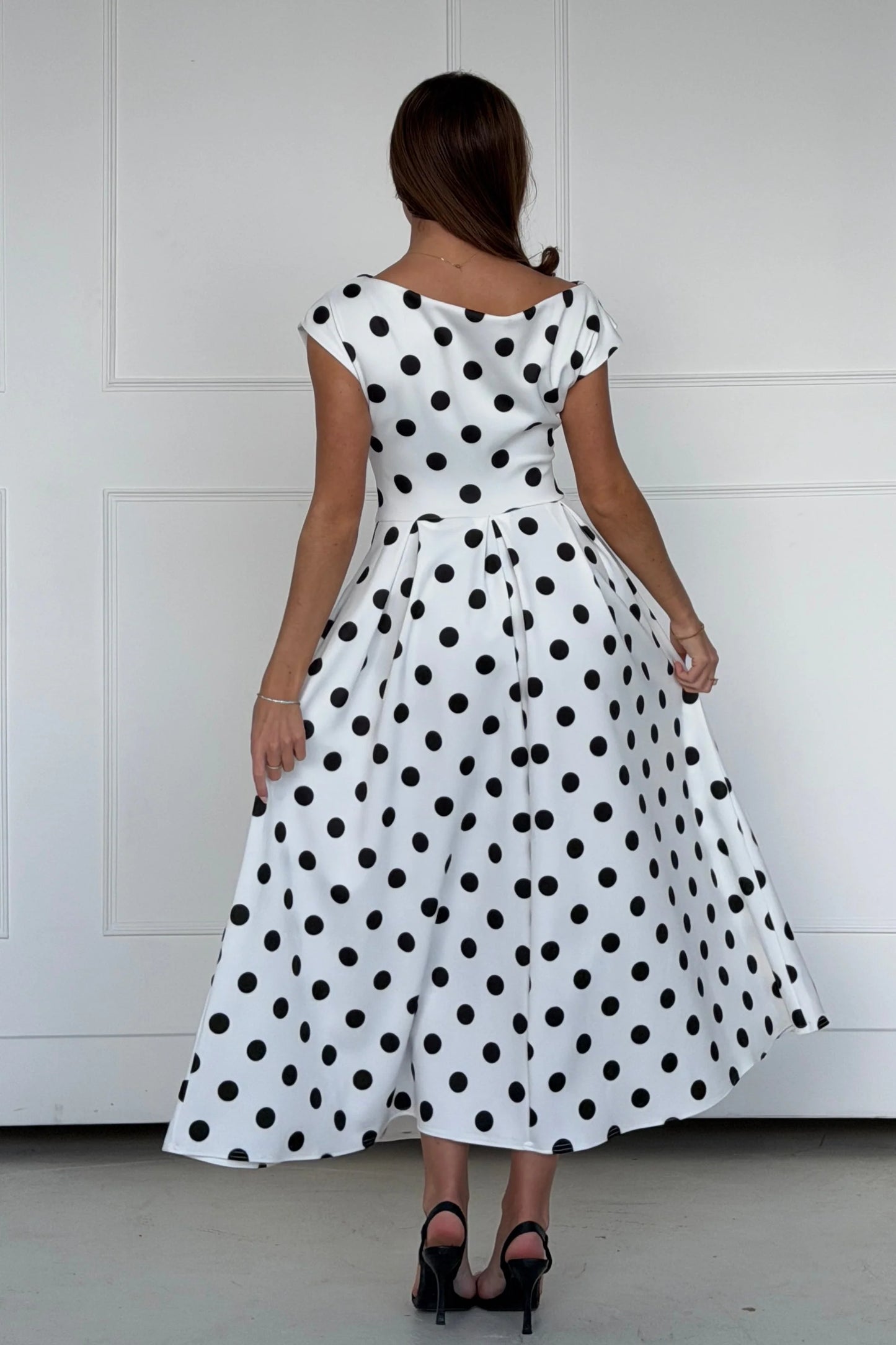 Shauna Polka Dot Midi Dress