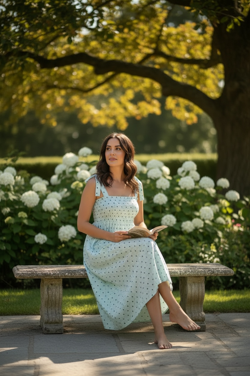May Polka Dot & Stripe Sundress