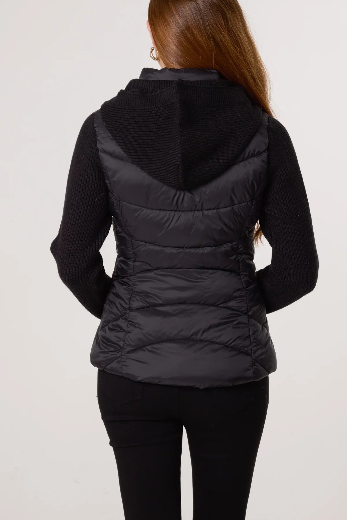 Oslo Knitted Sleeve Quilted Jacket