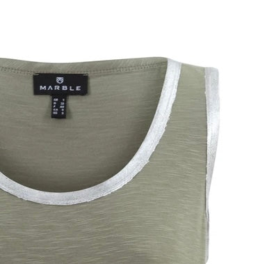 Marble - Foil Trim Vest Top 6950