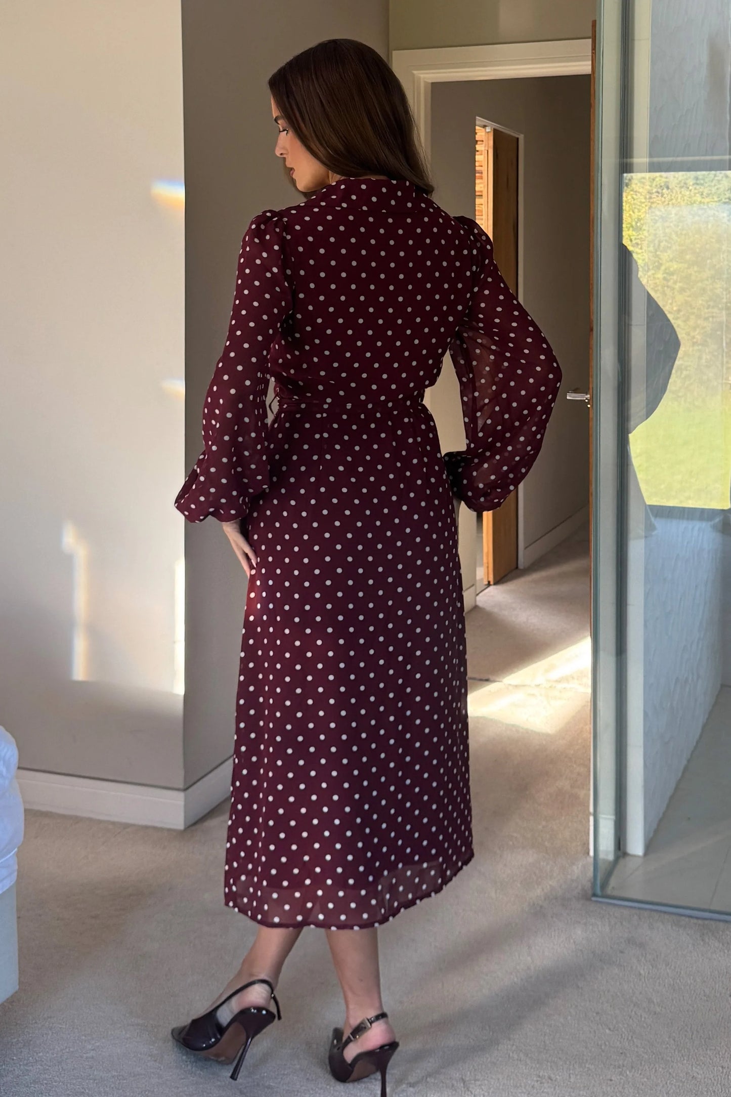 Kendra Polka Dot Shirt Dress