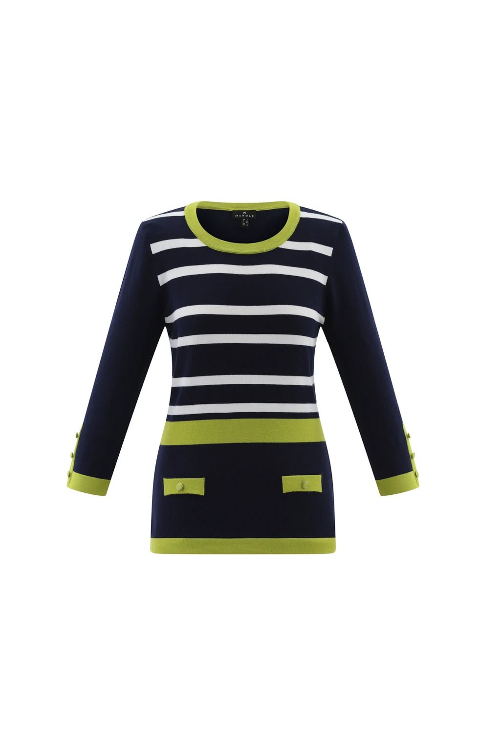 Marble - Classic Three Colour Sweater - 6501
