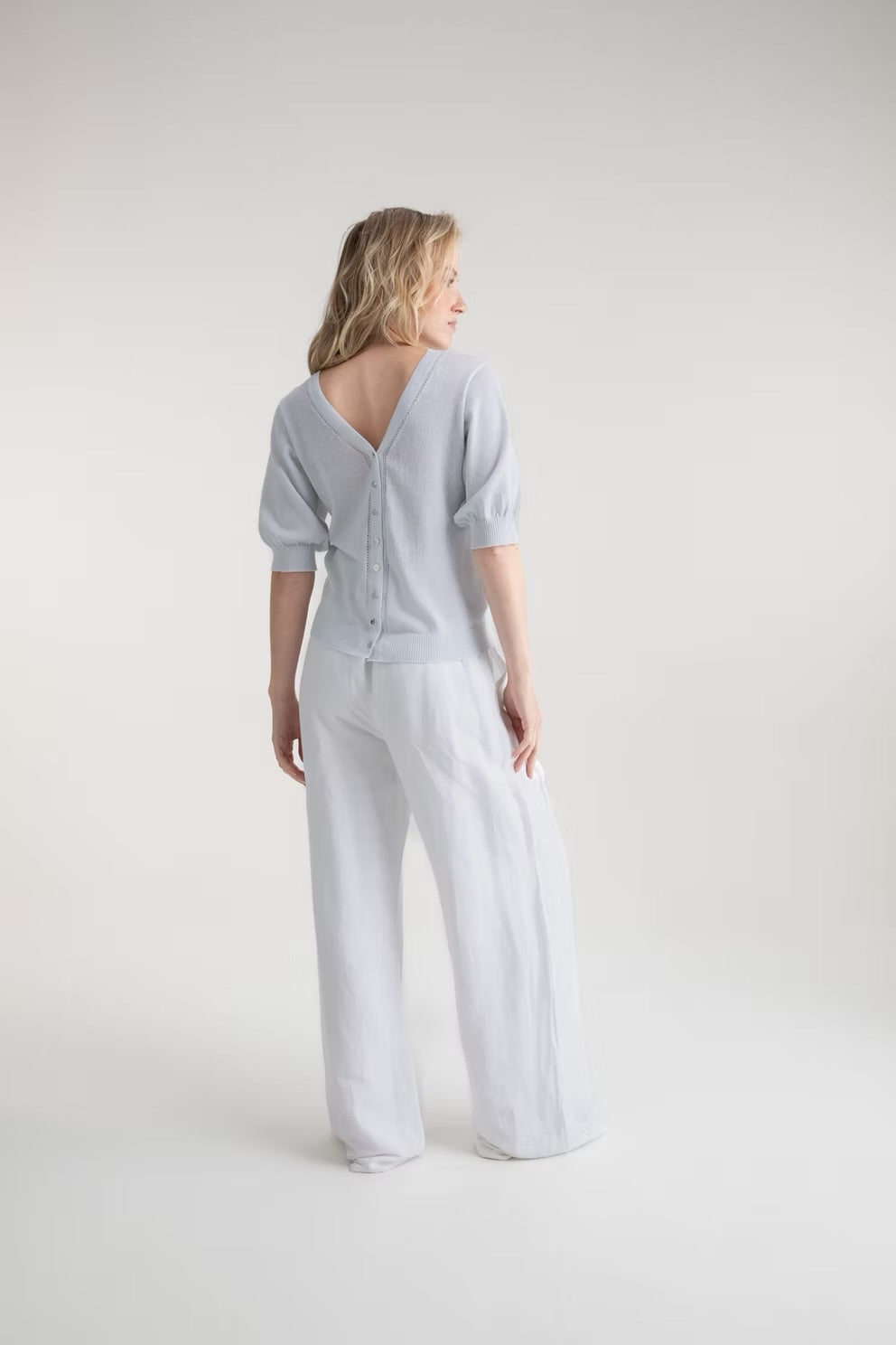 Marble - Metallic Short Sleeve Reversible Cardigan 7870