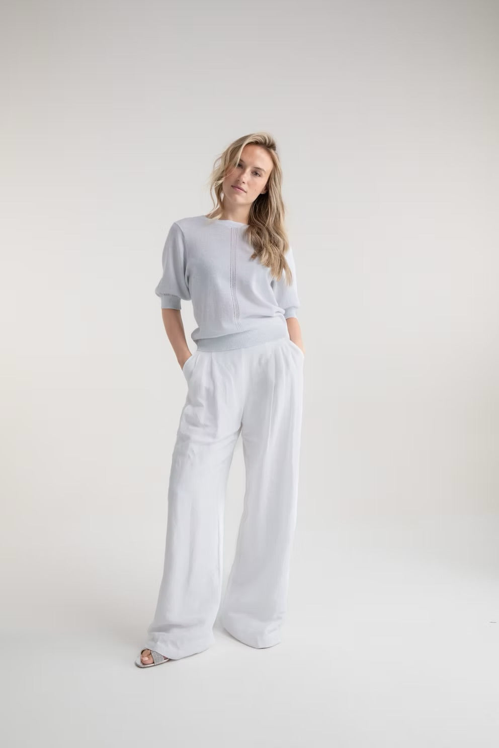 Marble - Metallic Short Sleeve Reversible Cardigan 7870
