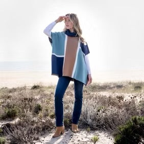 Marble - Colour Block Poncho