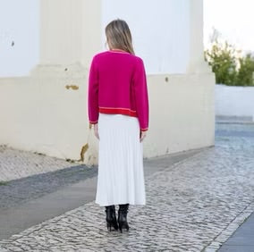 Marble - Soft Pleat Midi Skirt - 7123
