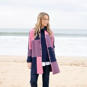 Marble - Oversized Colour Block Coatigan 8110