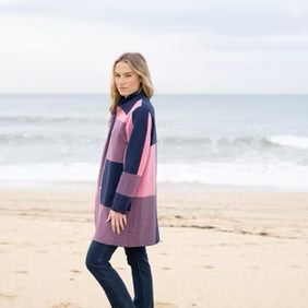 Marble - Oversized Colour Block Coatigan 8110