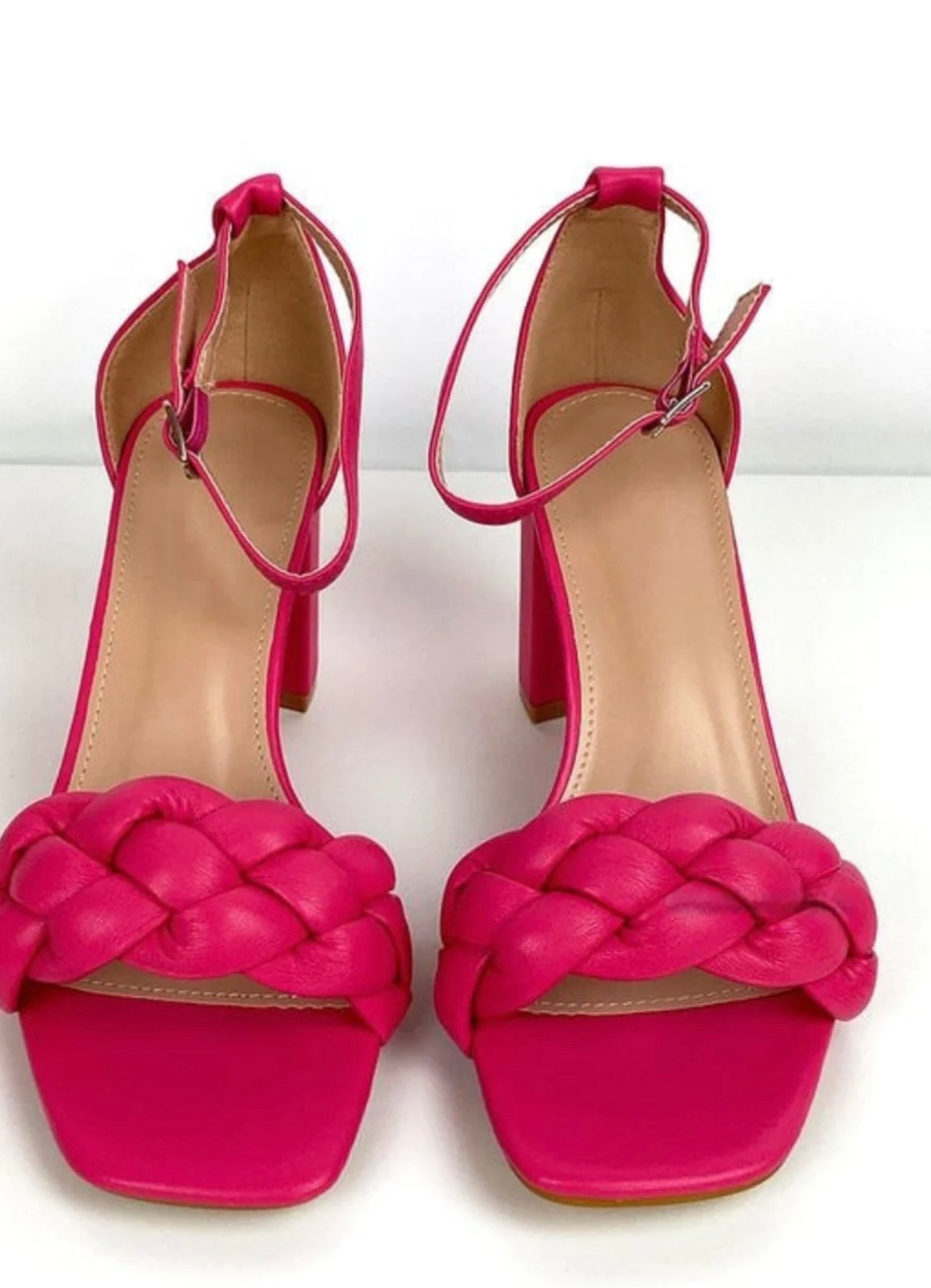 Cherry Plaited Strap Sandals