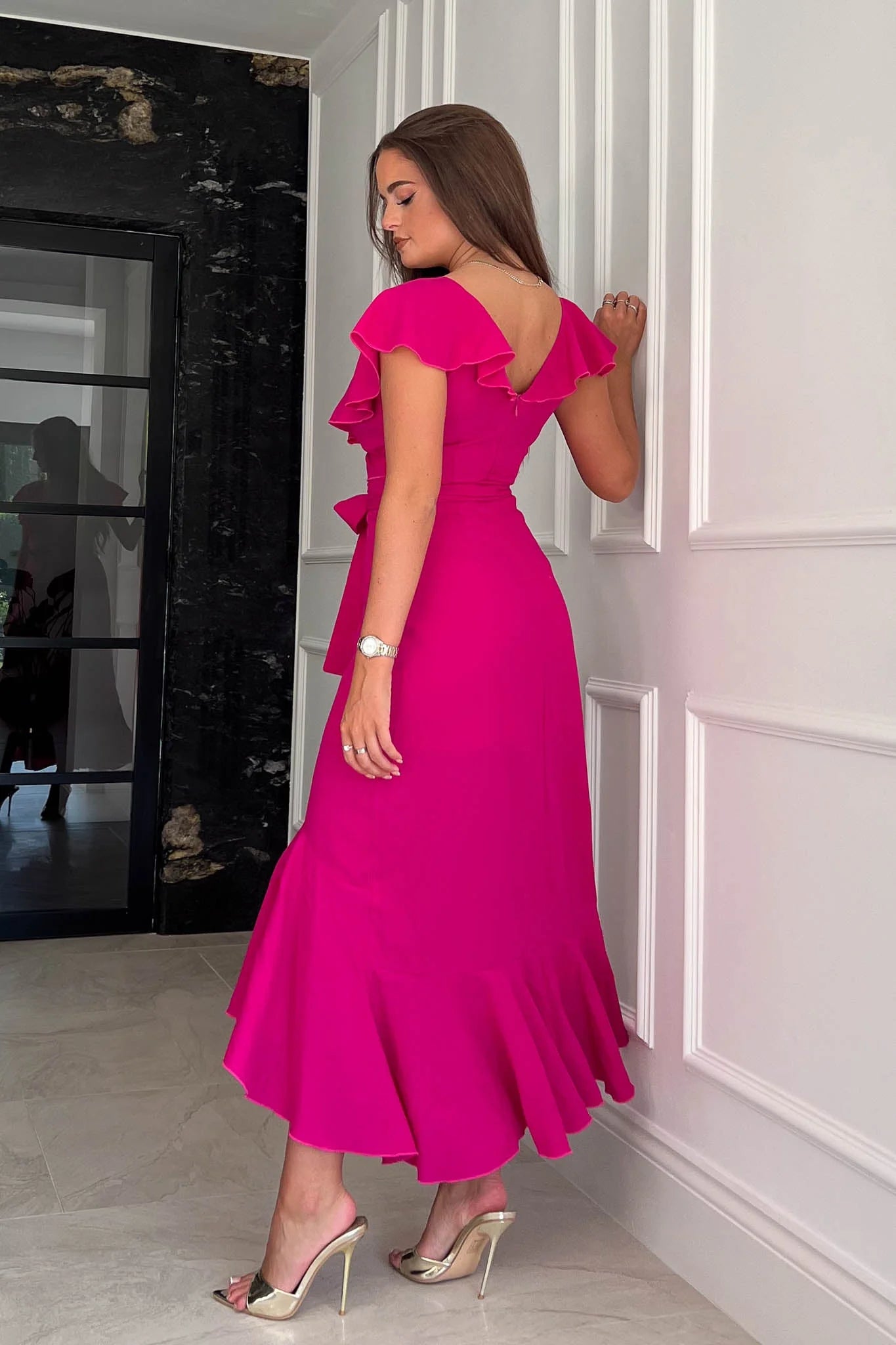 Clarice Frill Midi Dress