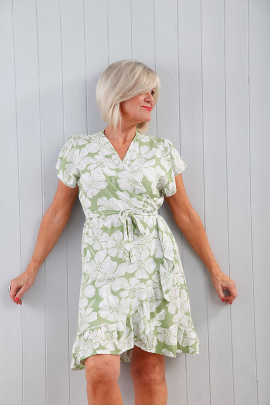Milly Floral Crossover Dress