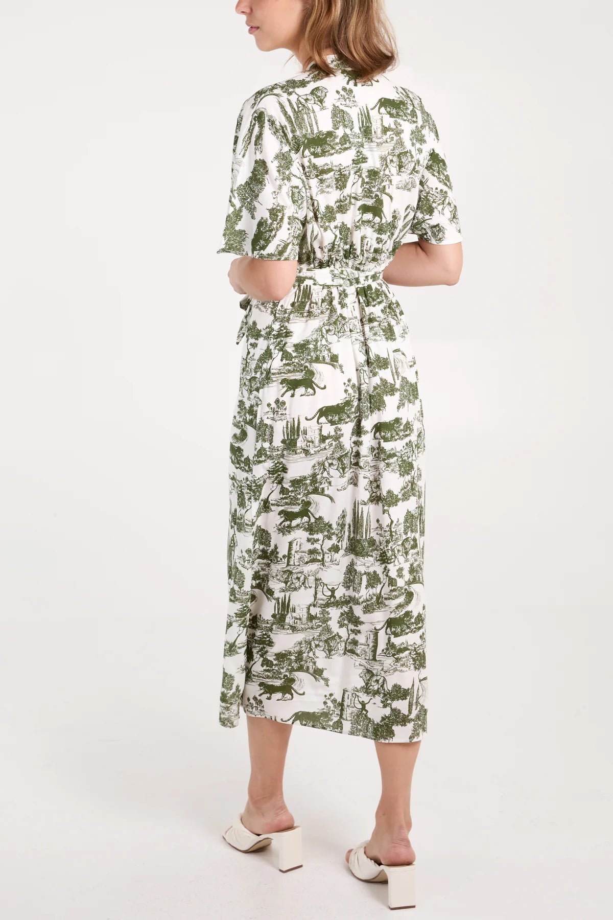 Provence Toile Print Midi Dress