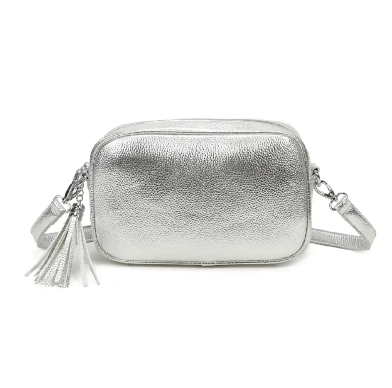 Metallic Tassel Crossbody Bag