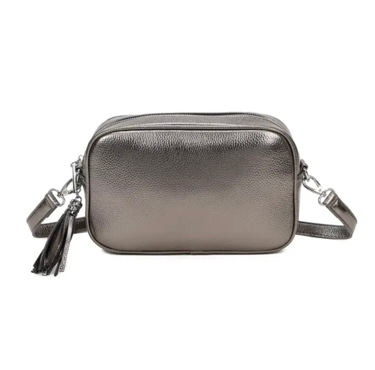 Metallic Tassel Crossbody Bag