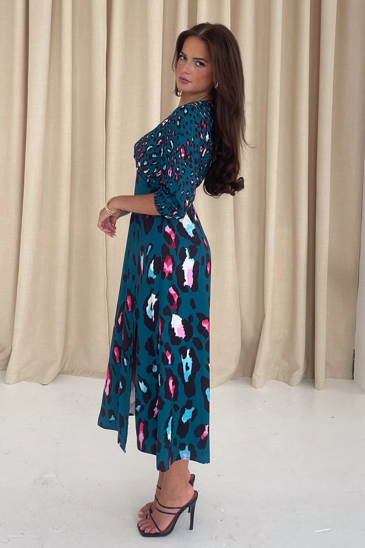 Mimi Animal Print Midi Dress