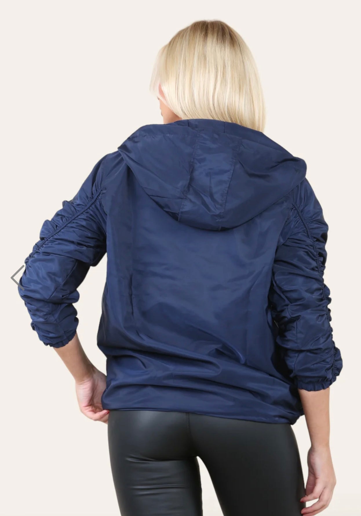 Margot Ruched Sleeve Rain Jacket