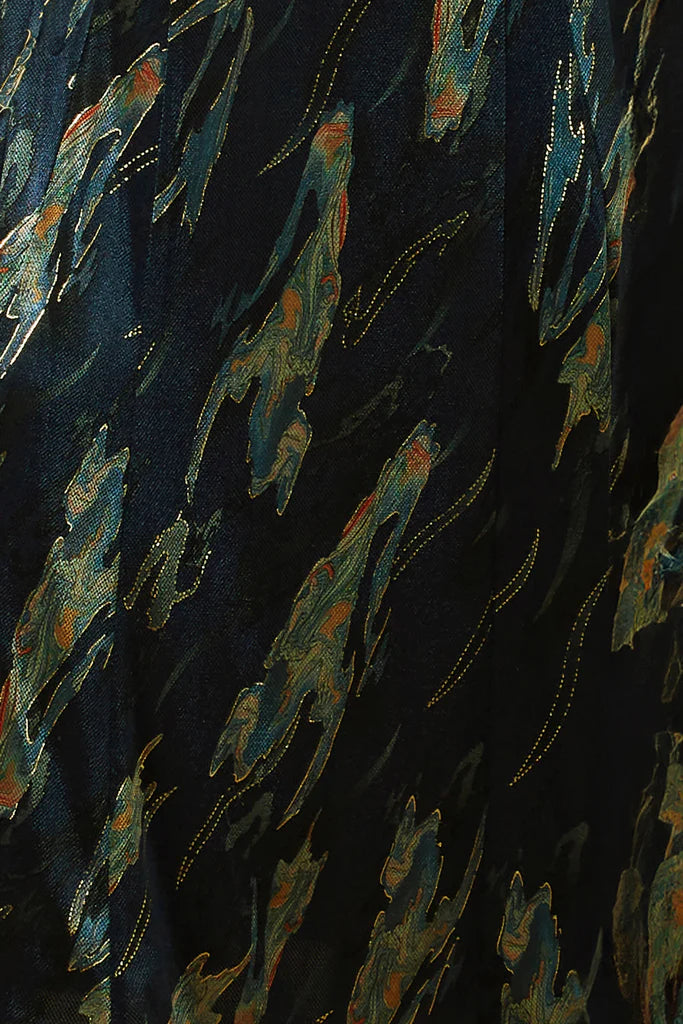 Traffic People Yasmine Metallic Print Maxi Dress