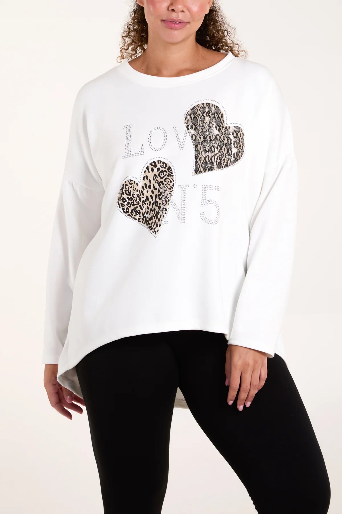 Hanna Diamantés Heart Sweatshirt