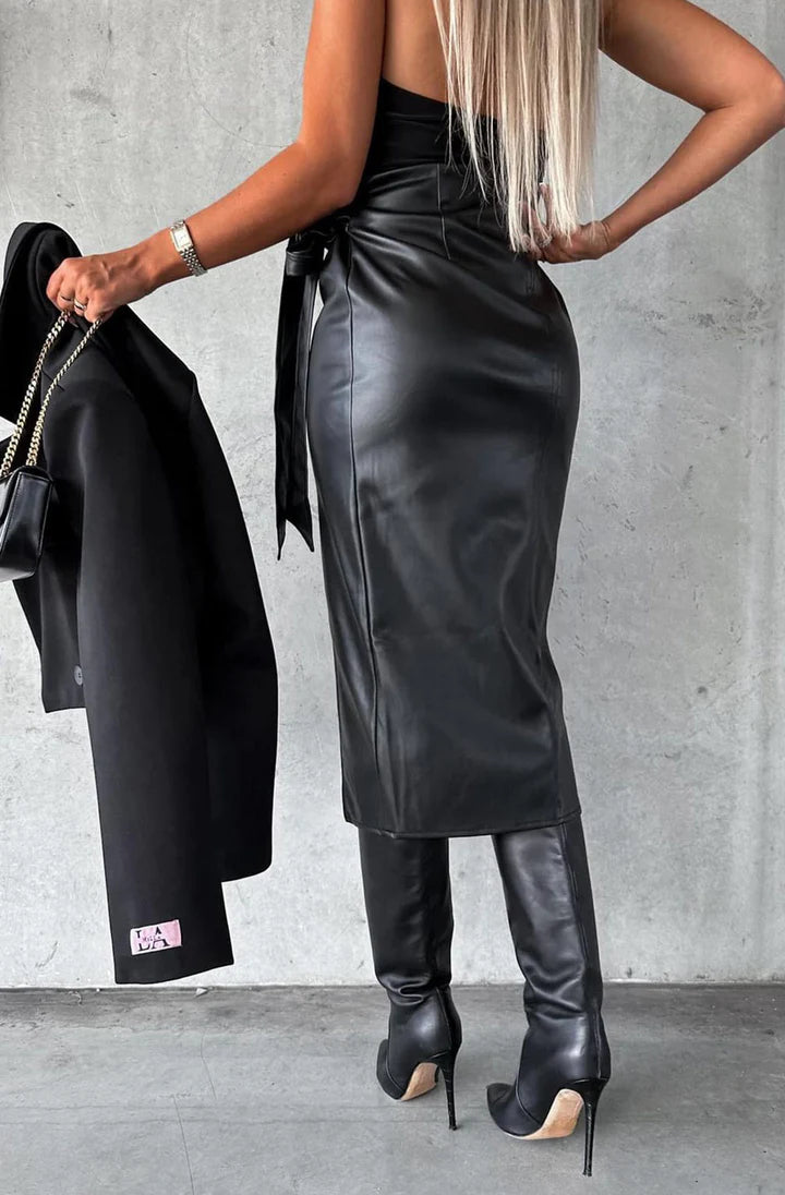 Zandra Faux Leather Skirt