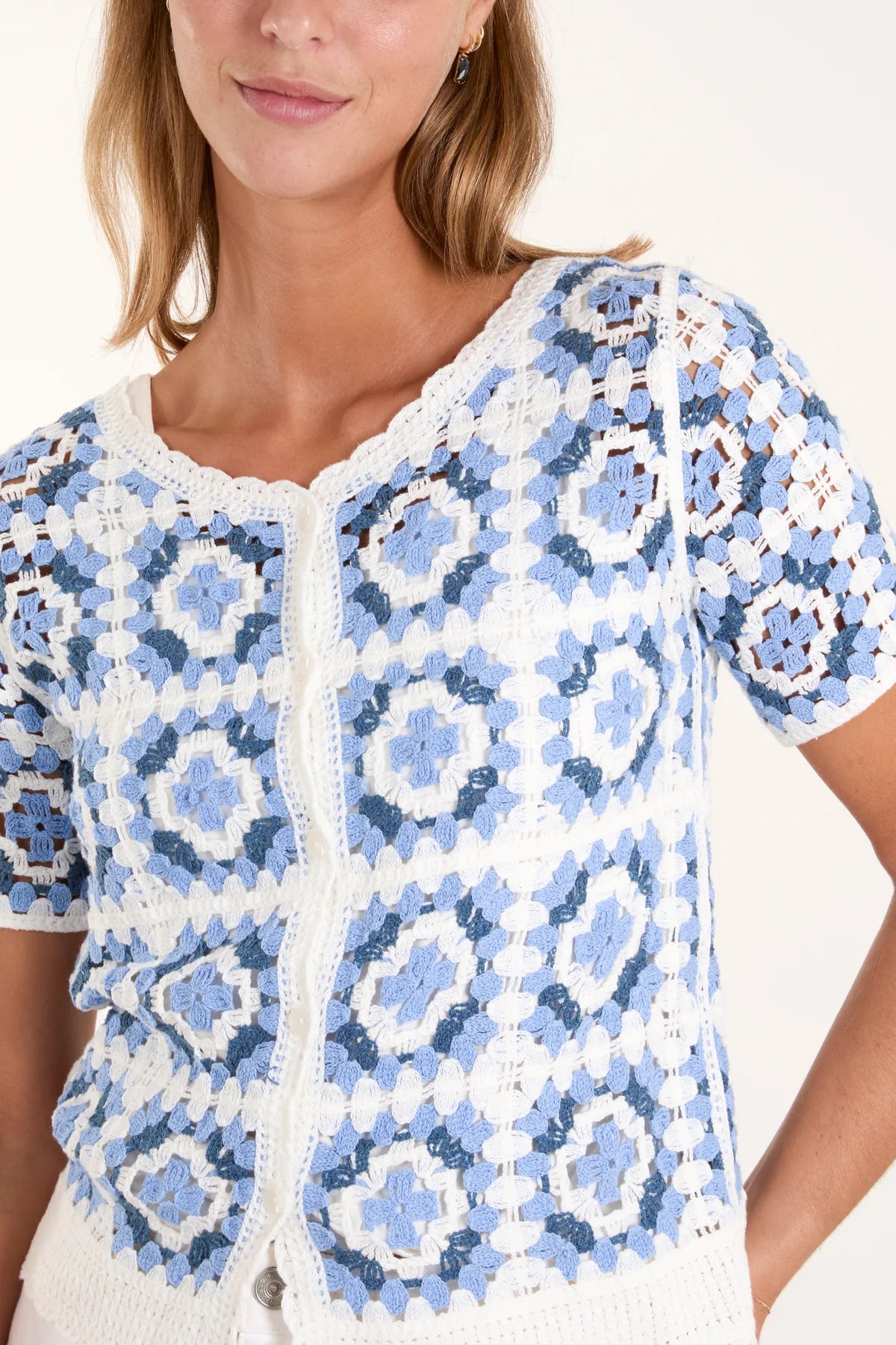 Julie Crochet Cardi Top