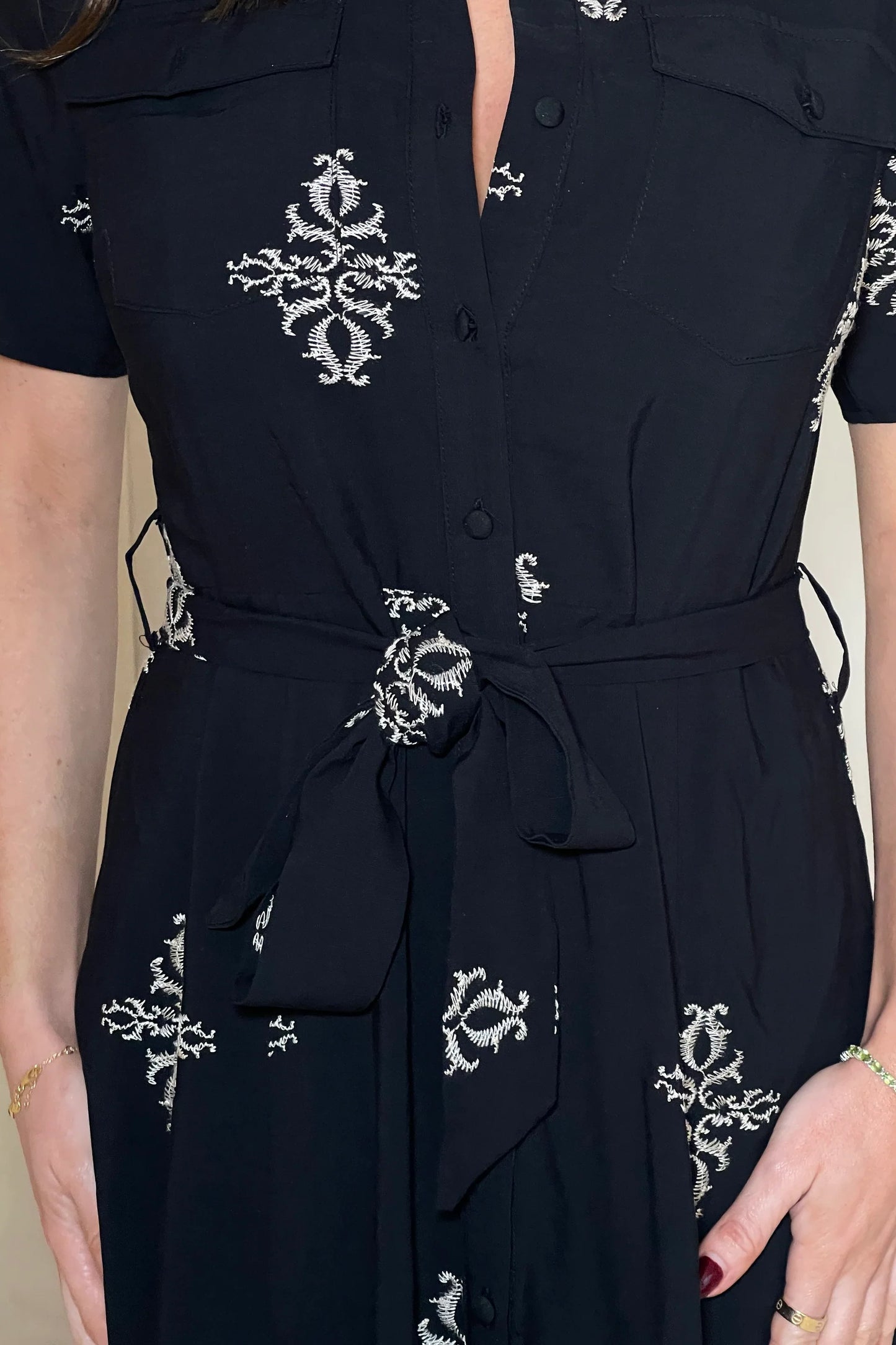 Geneva Belted Midi Dress