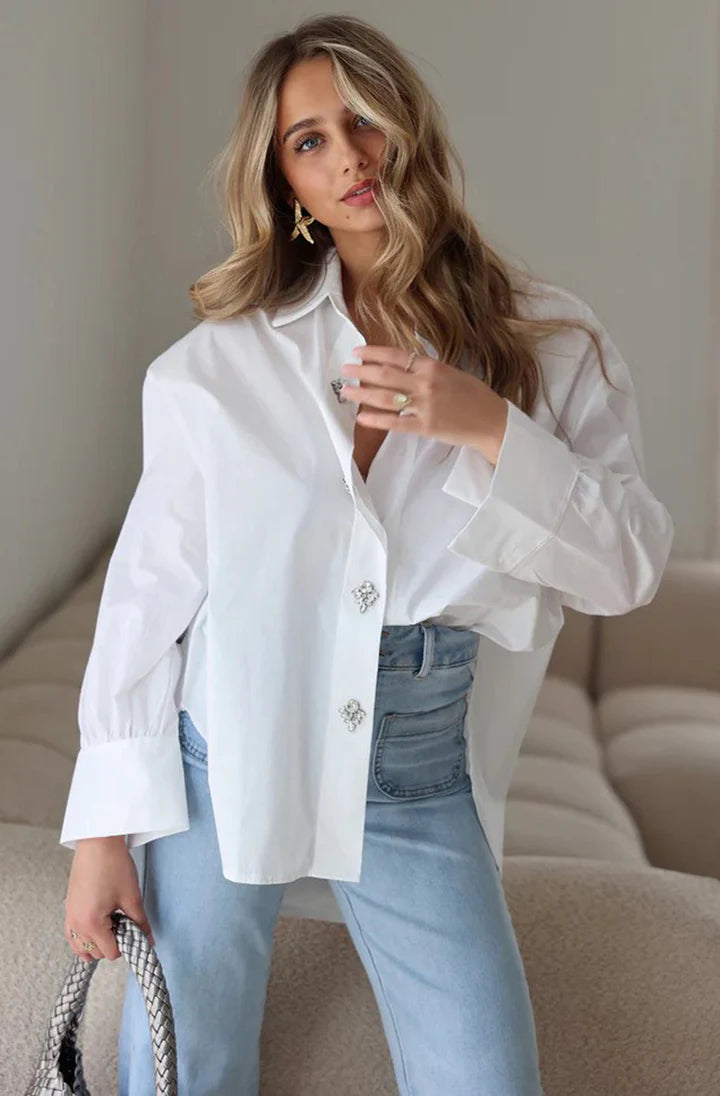 Maya Diamanté Oversized Shirt