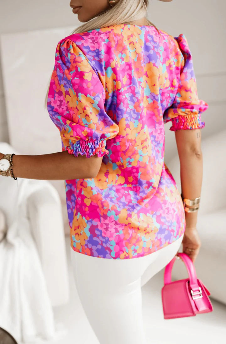 Nadine Floral Print Blouse