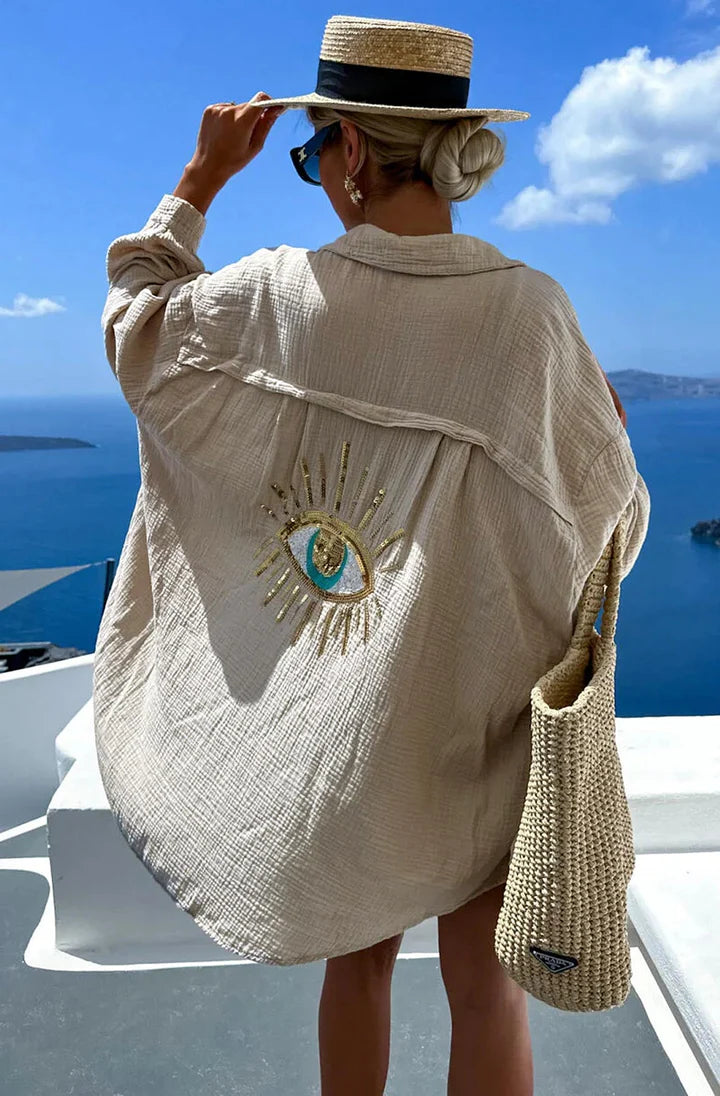 Lucy Sequin Eye Oversized Shirt