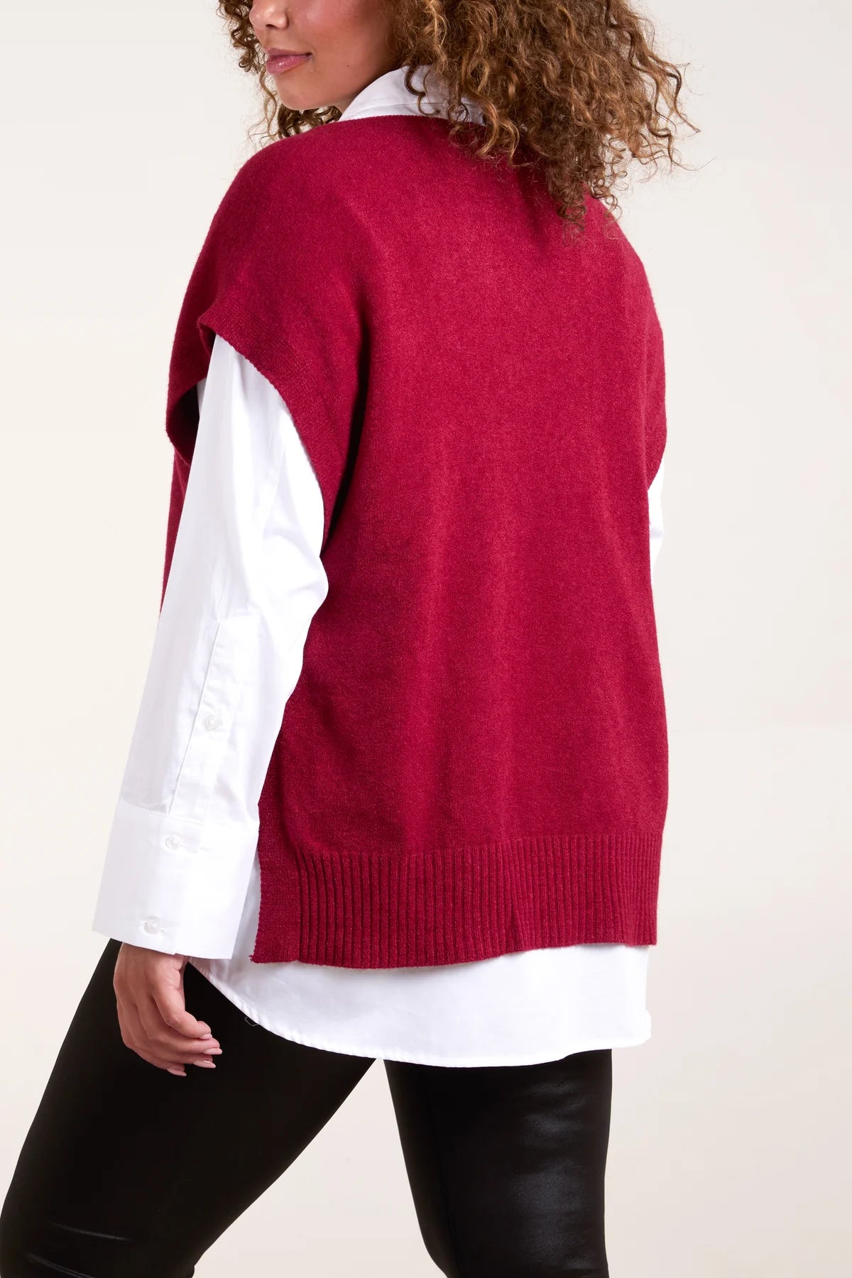 Dixie V-Neck Side Spilt Knit