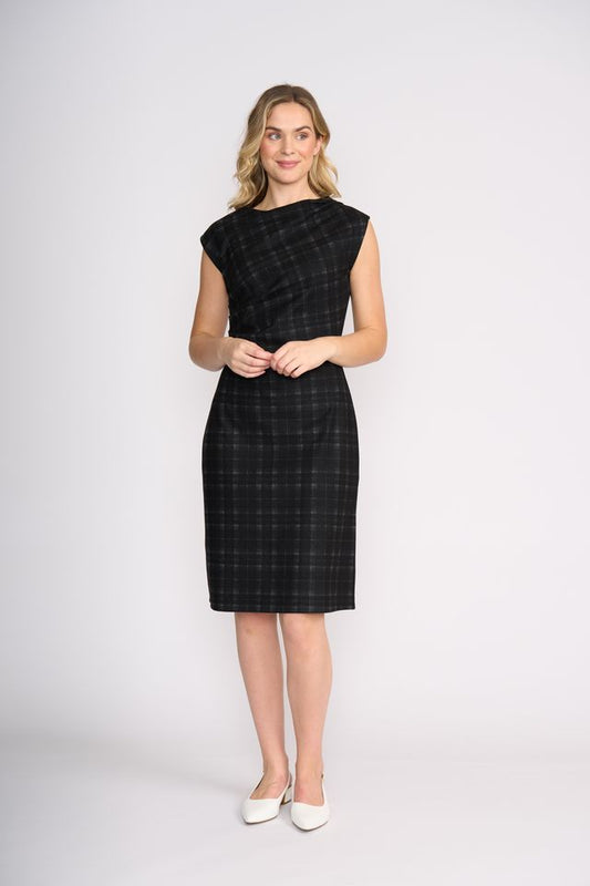 FOIL Under Wraps Shadow Check Dress