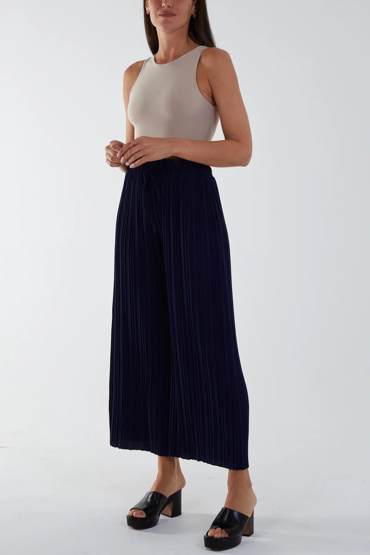 Wendy Wide Leg Pleated Trousers