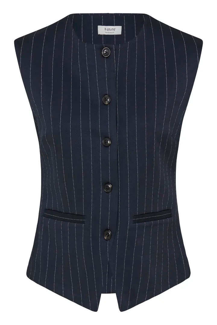 B.Young Rowan Pinstripe Waistcoat