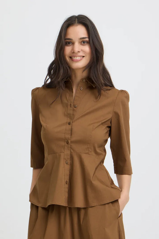 B.Young Issali Peplum Shirt