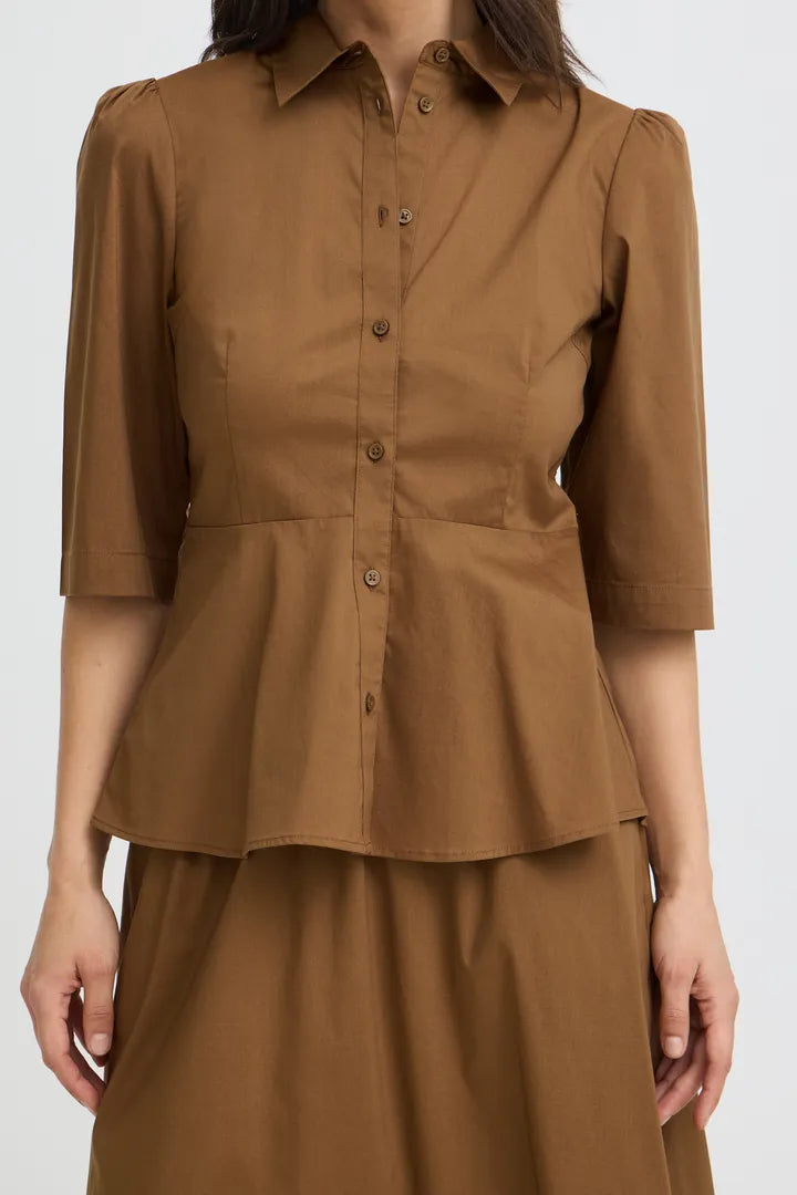 B.Young Issali Peplum Shirt