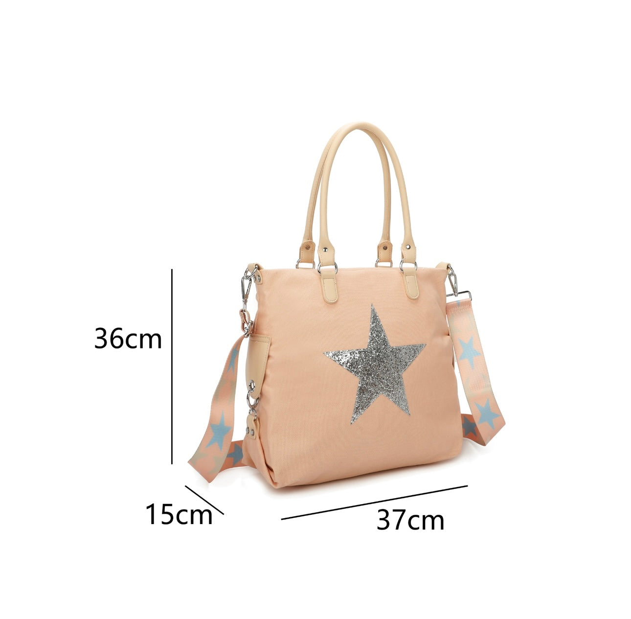 Glitter Star Tote Bag