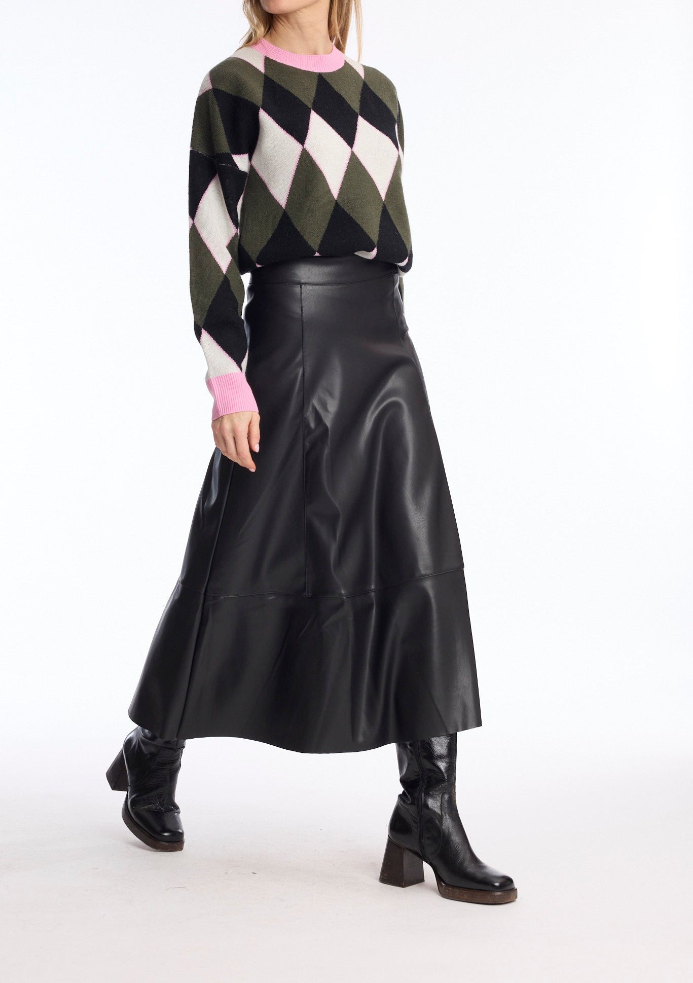 Leo & Ugo Faux Leather Skirt