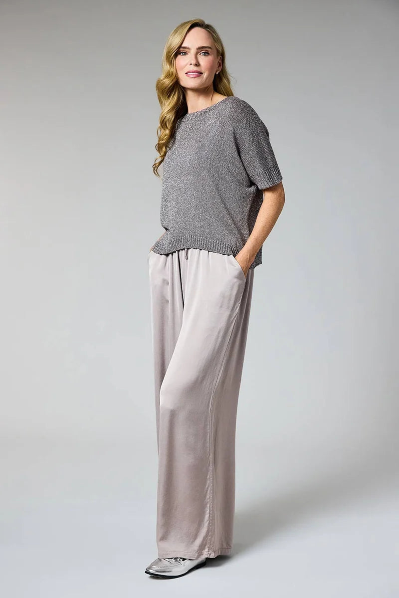 DECK by Decollage Satin Wide Leg Trouser