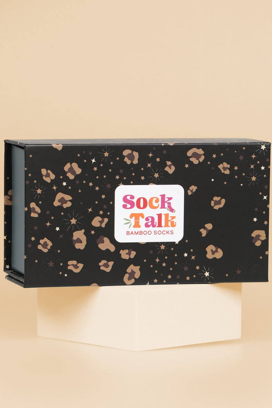 Women's Animal Print Sock Box (As Single Box)