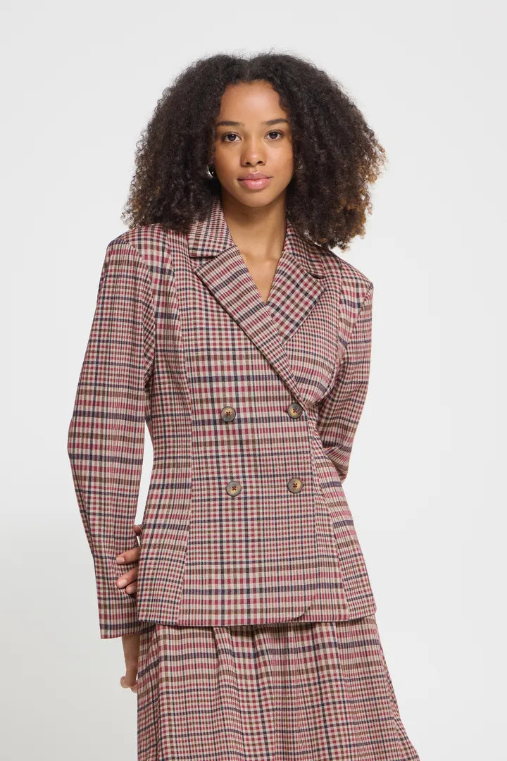 ICHI Kate Check Blazer