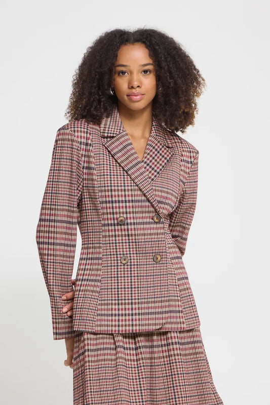 ICHI Kate Check Blazer