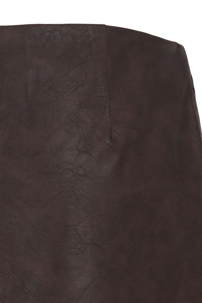 ICHI Kanira Faux Leather Skirt