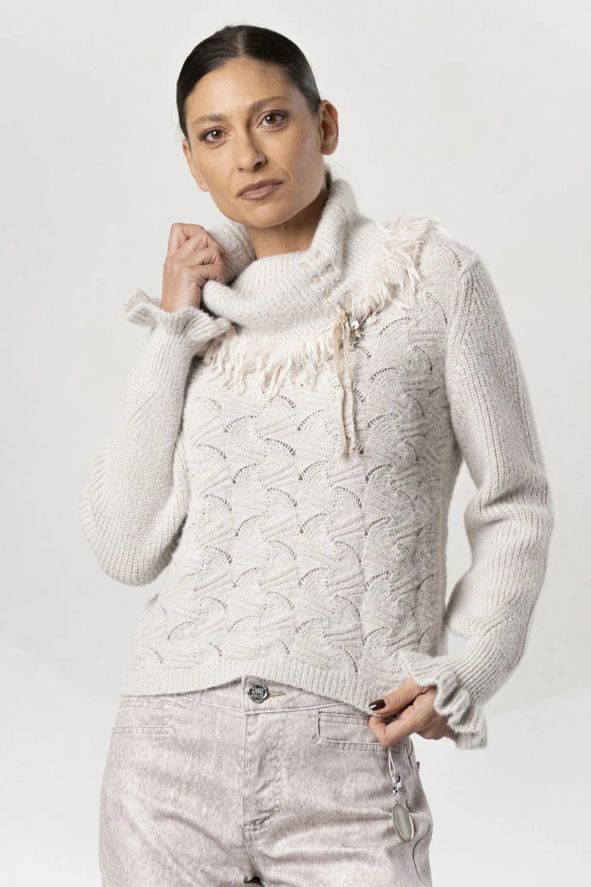 Elisa Cavaletti Designer Openwork Sweater