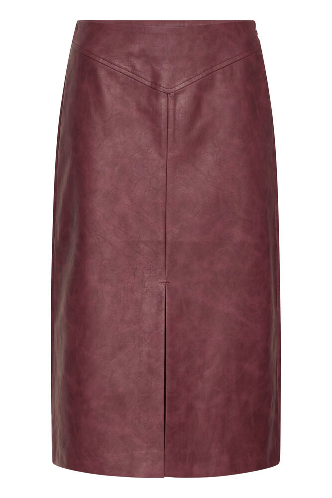 ICHI Kanira Faux Leather Skirt
