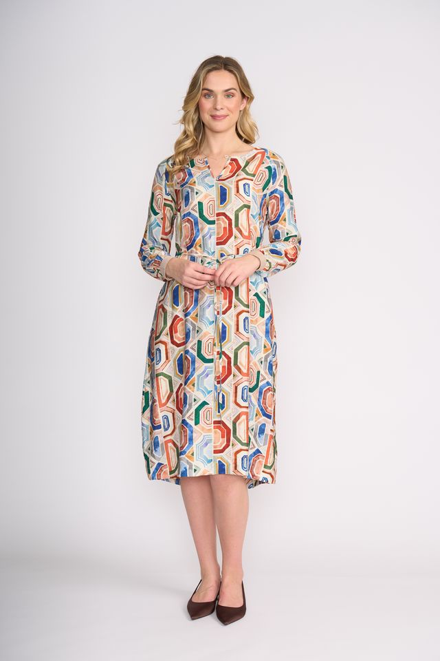 FOIL Razzle Dazzle Geo Dress