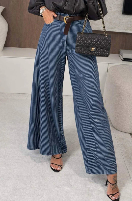 Yana Pinstripe Palazzo Pants