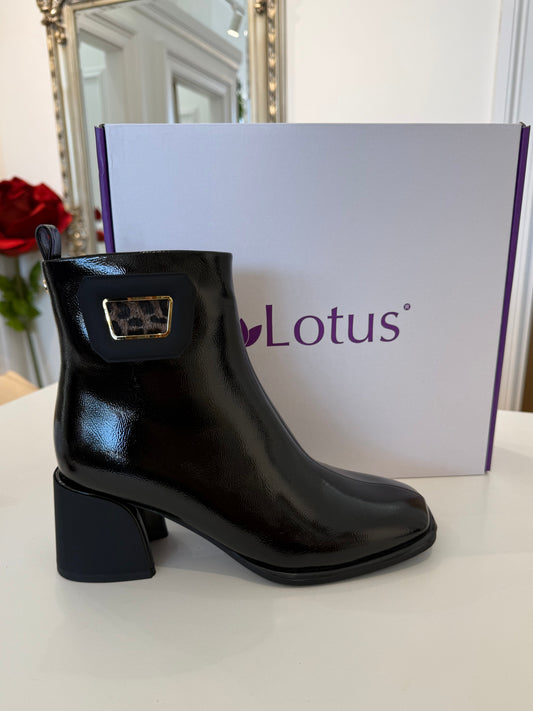 Lotus Quincy Patent Ankle Boot