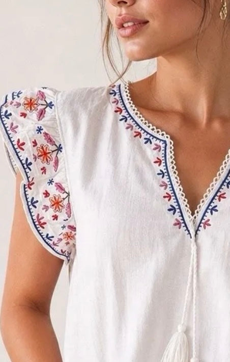 Teena Embroidered Top