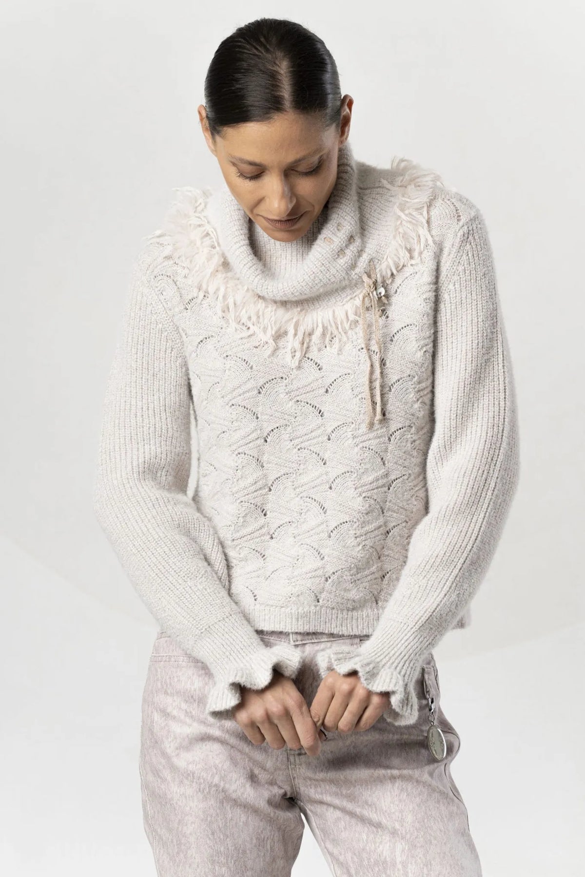 Elisa Cavaletti Designer Openwork Sweater